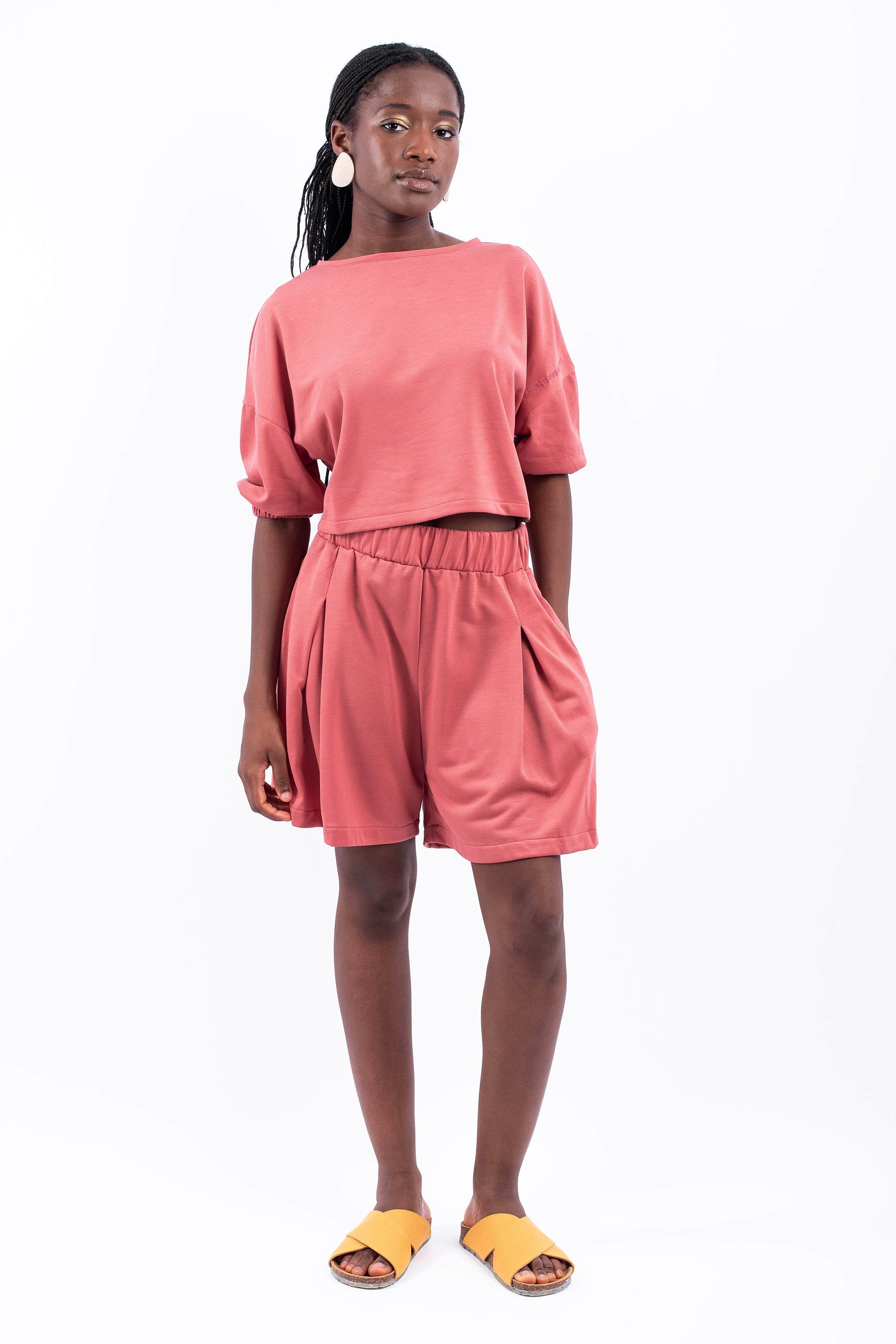 Essence Doble Crop Top Faded Rose